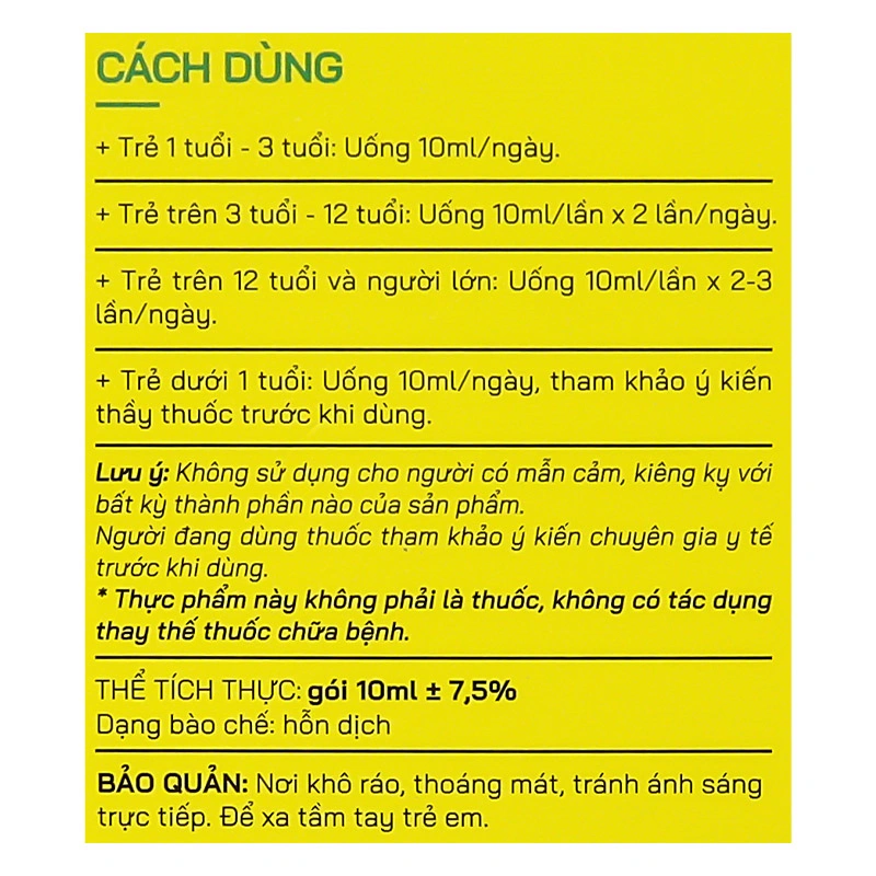 Siro tảo xoắn Dr.Maya giúp ăn ngon, tăng sức đề kháng hương caramel, 30 gói dạng uống (từ 1 tuổi) 14