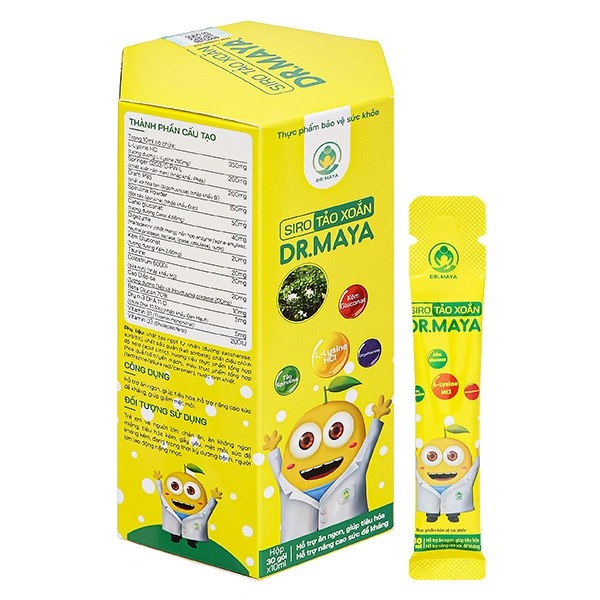 Siro tảo xoắn Dr.Maya giúp ăn ngon, tăng sức đề kháng hương caramel, 30 gói dạng uống (từ 1 tuổi) 1