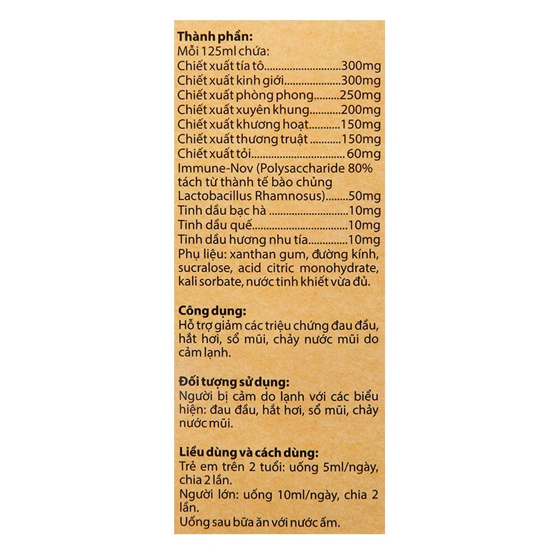 Siro Thanh Lương Thảo DR.CUONG hỗ trợ giảm triệu chứng do cảm lạnh, 125 ml dạng uống (từ 2 tuổi) 8