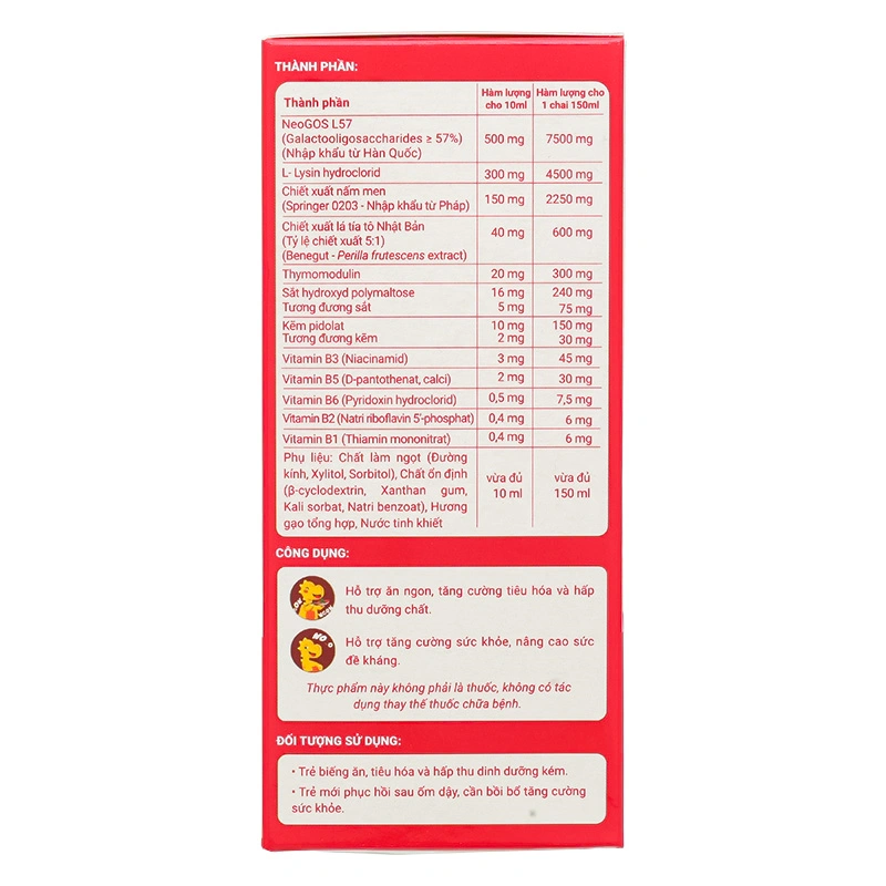 Siro Herbland Healthza Yummy hỗ trợ ăn ngon hương gạo, 150 ml dạng uống (từ 1 tuổi) 5