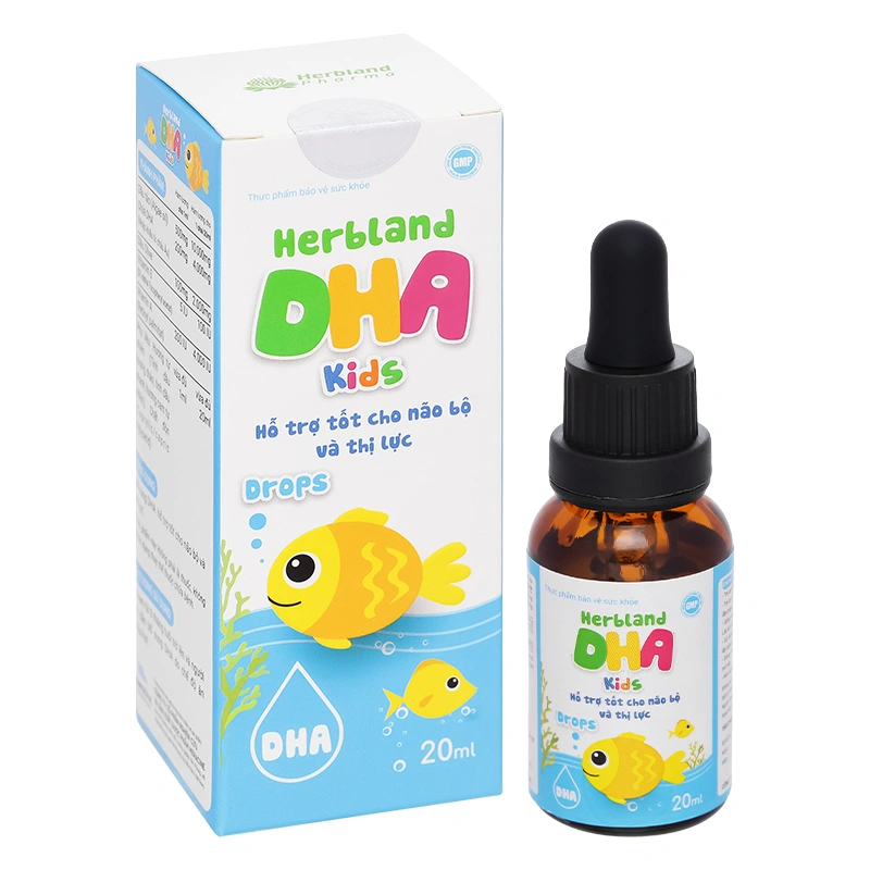 Siro Herbland DHA Kids tốt cho não và mắt 20 ml (từ 6 tháng) 2