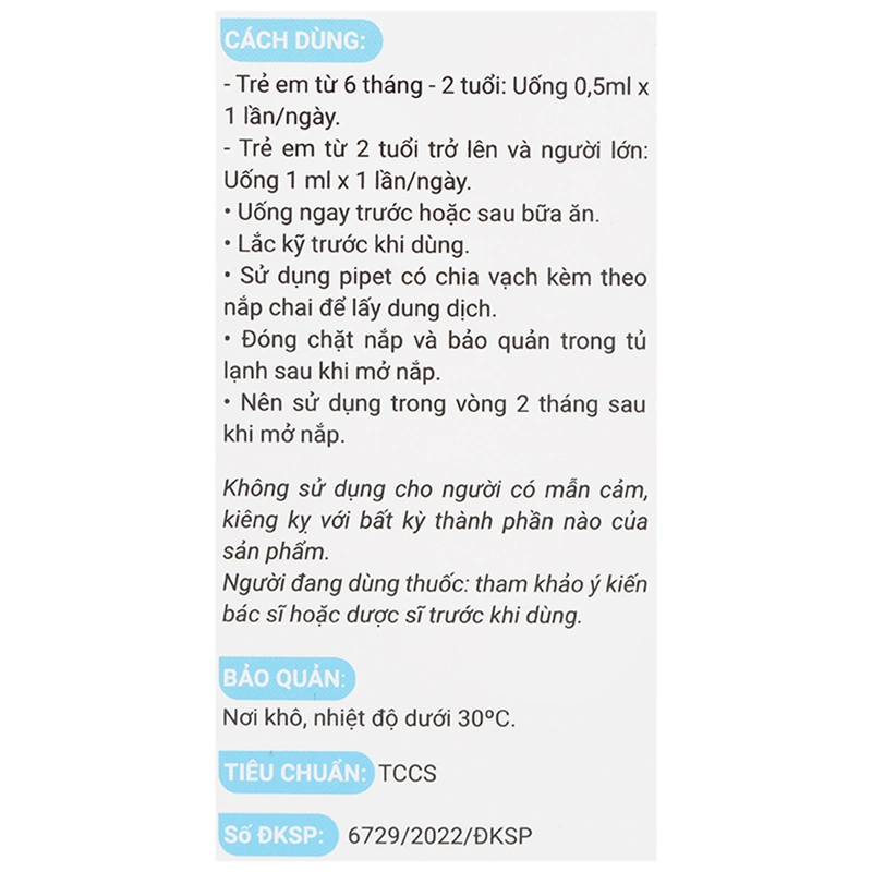 Siro Herbland DHA Kids tốt cho não và mắt 20 ml (từ 6 tháng) 10