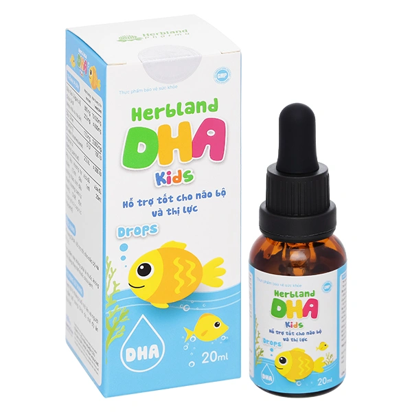 Siro Herbland DHA Kids tốt cho não và mắt 20 ml (từ 6 tháng) 1
