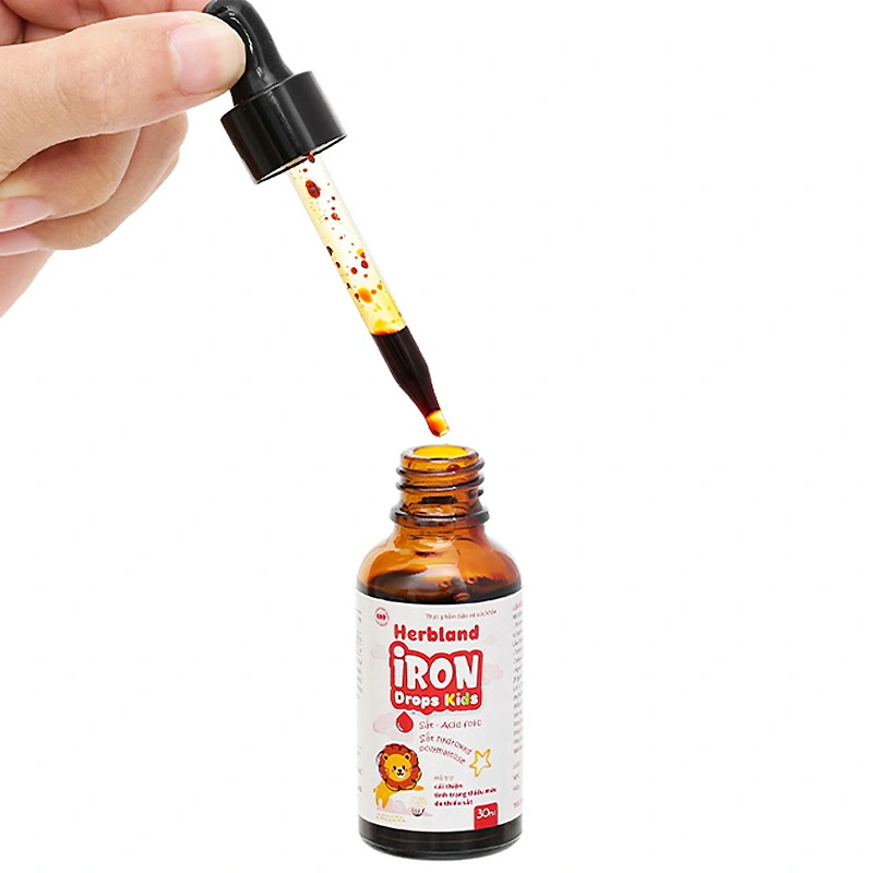 Siro Herbland Iron Drops Kids hỗ trợ cải thiện thiếu máu do thiếu sắt hương socola, 30 ml dạng nhỏ giọt (từ 6 tháng) 7