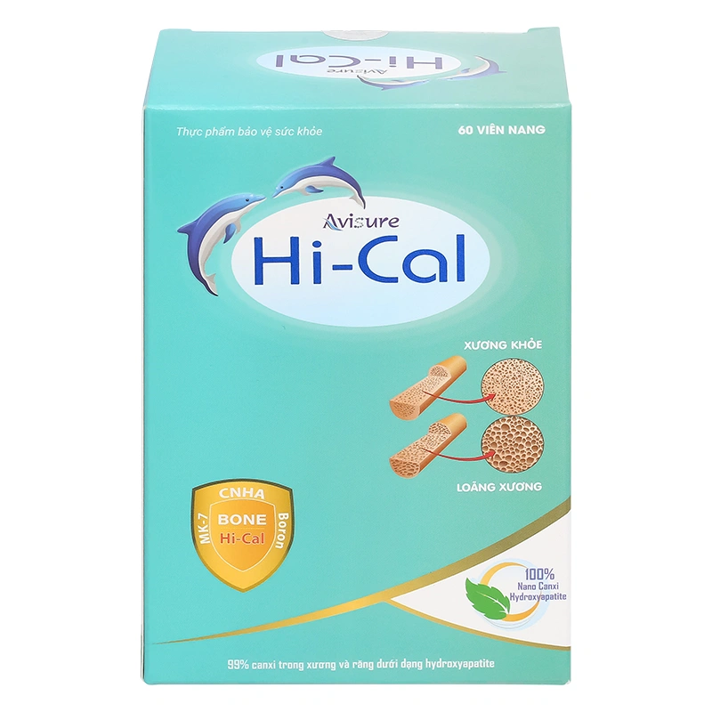Avisure Hi-Cal hỗ trợ xương răng chắc khỏe, 60 viên dạng viên (từ 6 tuổi) 2