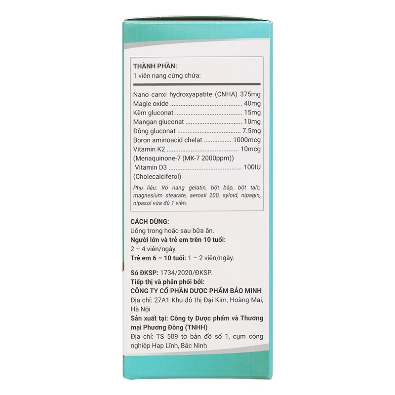 Avisure Hi-Cal hỗ trợ xương răng chắc khỏe, 60 viên dạng viên (từ 6 tuổi) 4