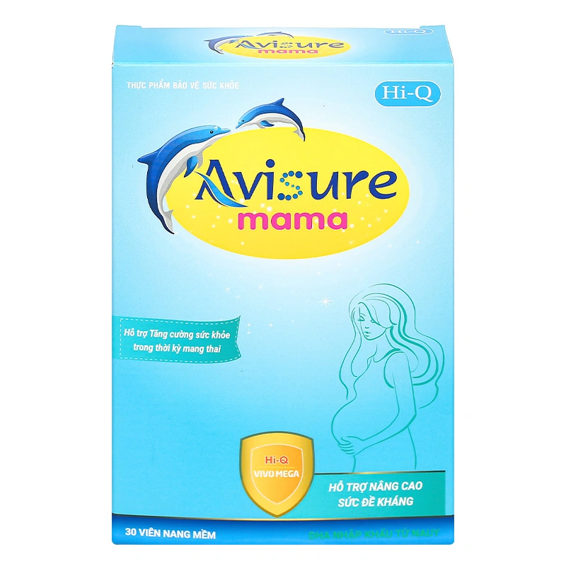 Bộ 2 hộp Avisure mama bổ sung vitamin và khoáng chất hương vani, 60 viên dạng viên 15