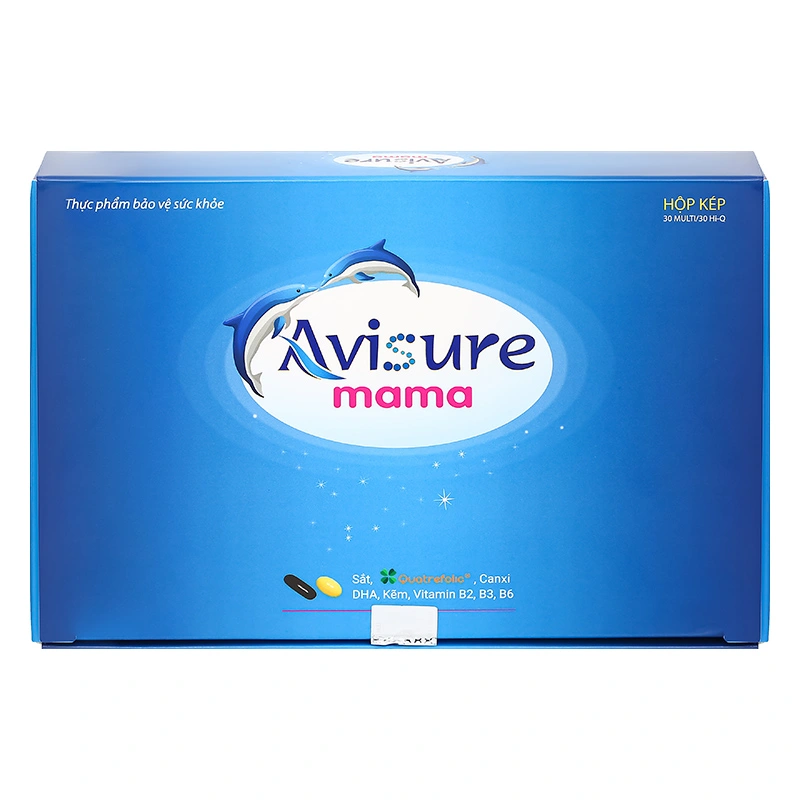 Bộ 2 hộp Avisure mama bổ sung vitamin và khoáng chất hương vani, 60 viên dạng viên 2