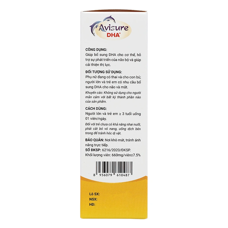 Avisure DHA hỗ trợ não bộ và thị lực hương vani, 40 viên dạng viên (từ 3 tuổi) 5