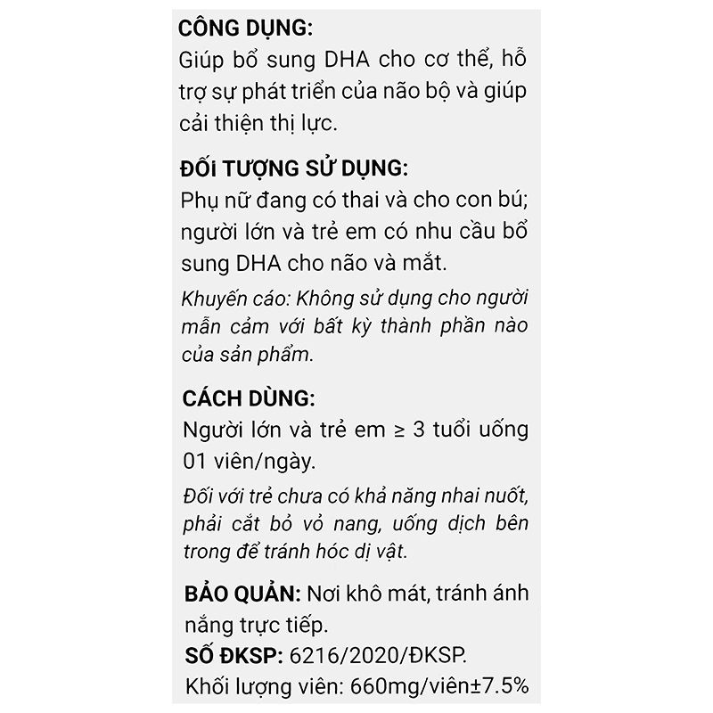 Avisure DHA hỗ trợ não bộ và thị lực hương vani, 40 viên dạng viên (từ 3 tuổi) 8
