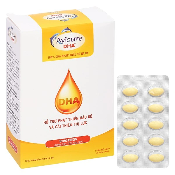 Avisure DHA hỗ trợ não bộ và thị lực hương vani, 40 viên dạng viên (từ 3 tuổi) 1