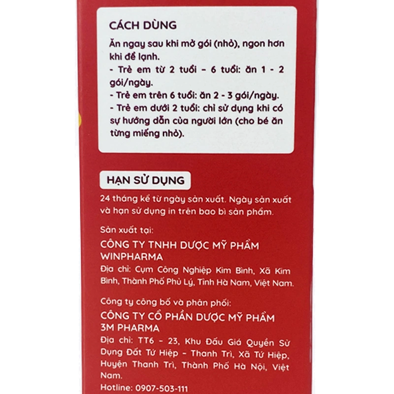 Thạch M'Smarty Red Ginseng bổ sung vitamin và khoáng chất hương sâm, 24 gói (từ 1 tuổi) 7