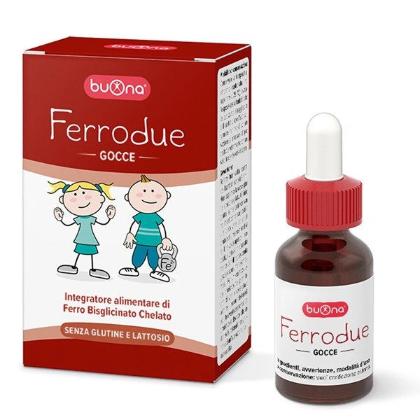 Buona Ferrodue bổ sung sắt, hỗ trợ tạo hồng cầu hương dâu, 15 ml dạng nhỏ giọt (từ 0 tháng) 1