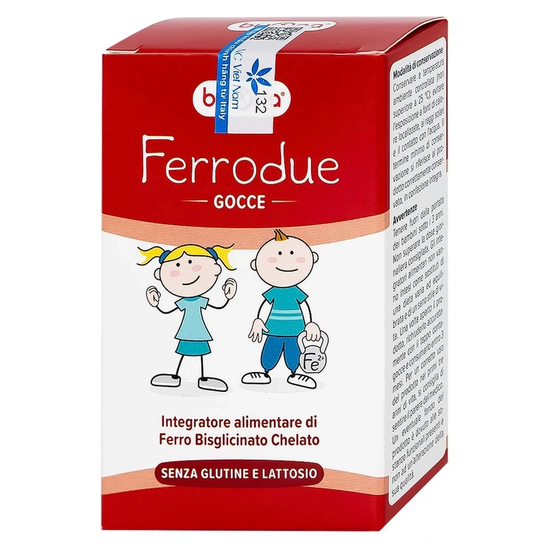 Buona Ferrodue bổ sung sắt, hỗ trợ tạo hồng cầu hương dâu, 15 ml dạng nhỏ giọt (từ 0 tháng) 2