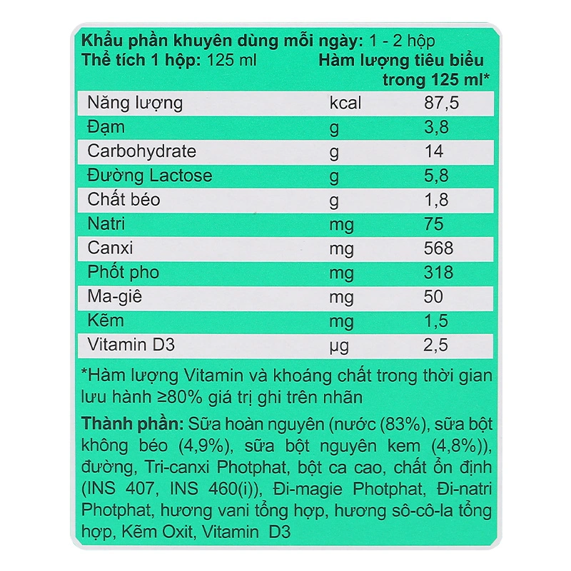 Lốc 4 hộp sữa bột người lớn pha sẵn Anlene Đậm Đặc 4X hương socola 125 ml 11