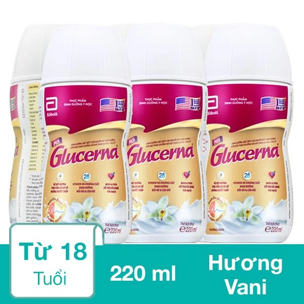 Thùng 30 chai sữa bột người lớn pha sẵn Abbott Glucerna hương vani 220 ml 3