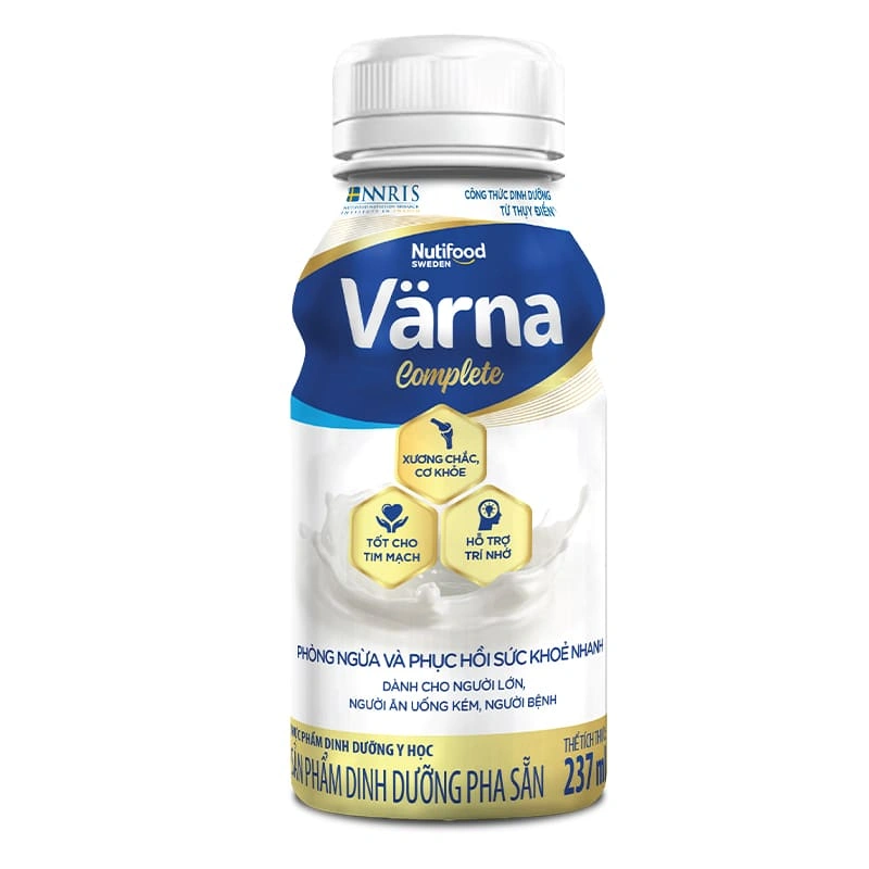 Thùng 24 chai sữa bột người lớn pha sẵn Nutifood Varna Complete hương nhạt thanh 237 ml 4