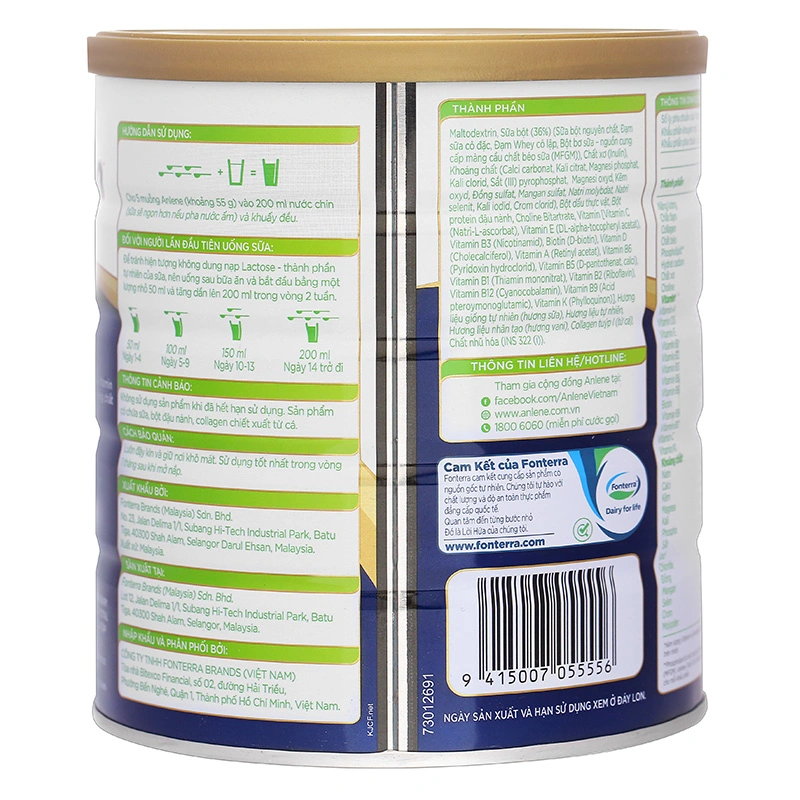 Sữa bột người lớn Anlene Total 10 hương vani 800g 4