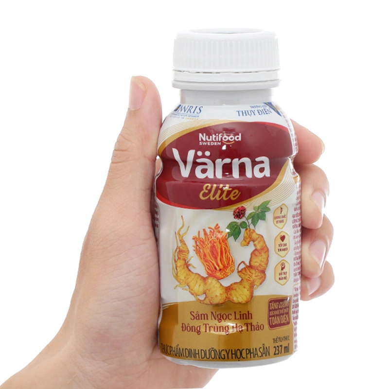 Lốc 6 chai sữa bột người lớn pha sẵn Nutifood Varna Elite hương sâm 237 ml 8