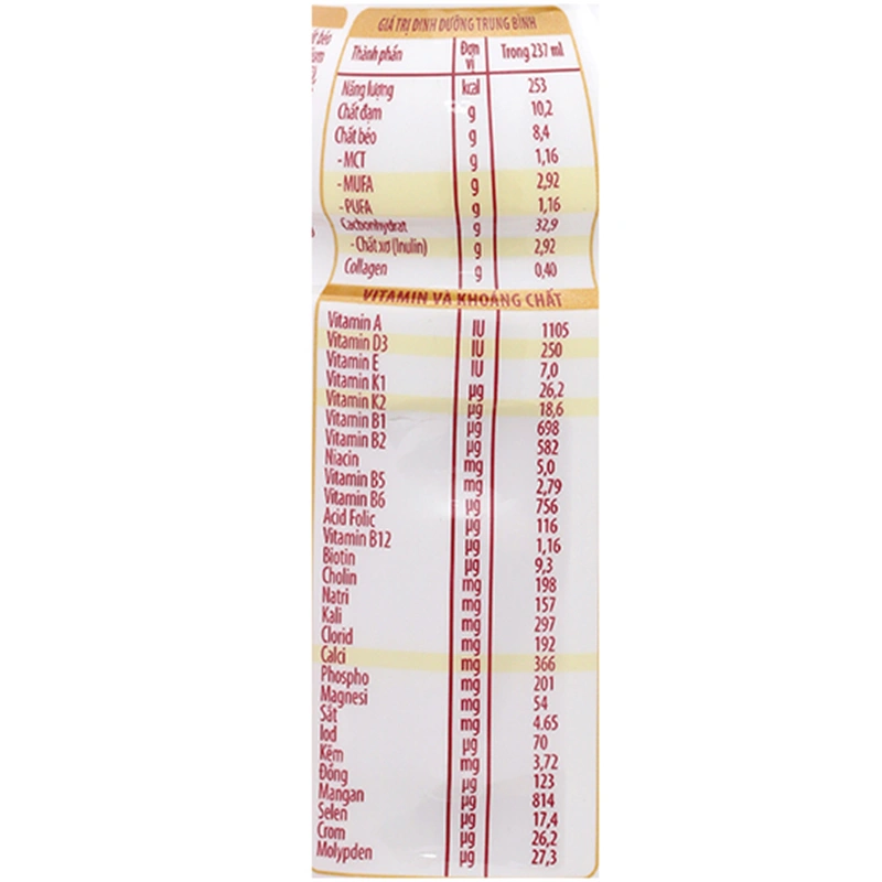 Lốc 6 chai sữa bột người lớn pha sẵn Nutifood Varna Elite hương sâm 237 ml 10