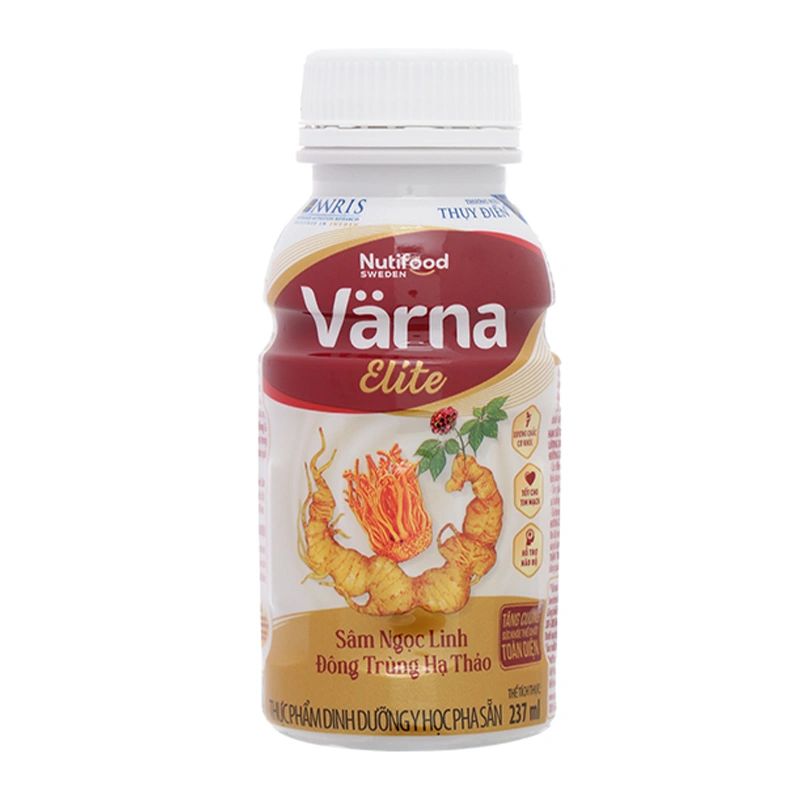 Thùng 24 chai sữa bột người lớn pha sẵn Nutifood Varna Elite hương sâm 237 ml 3