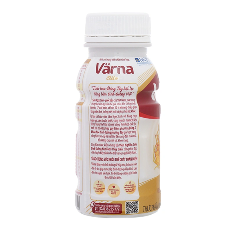 Thùng 24 chai sữa bột người lớn pha sẵn Nutifood Varna Elite hương sâm 237 ml 4