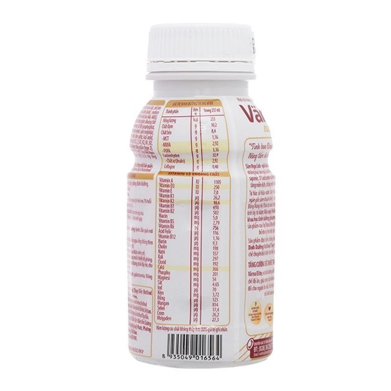 Thùng 24 chai sữa bột người lớn pha sẵn Nutifood Varna Elite hương sâm 237 ml 6