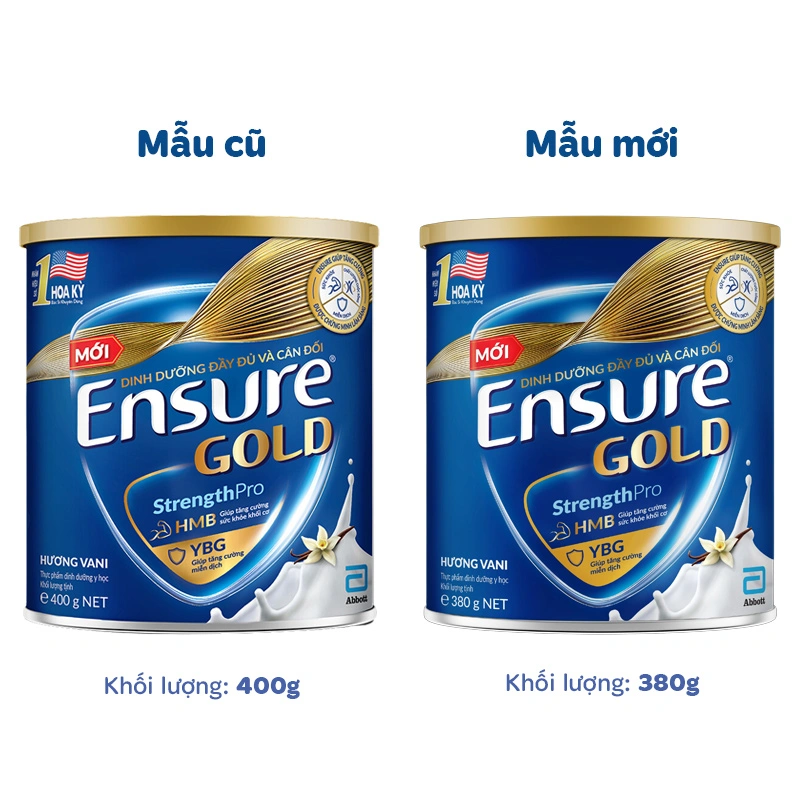 Sữa bột người lớn Ensure Gold StrengthPro hương vani 380g 2