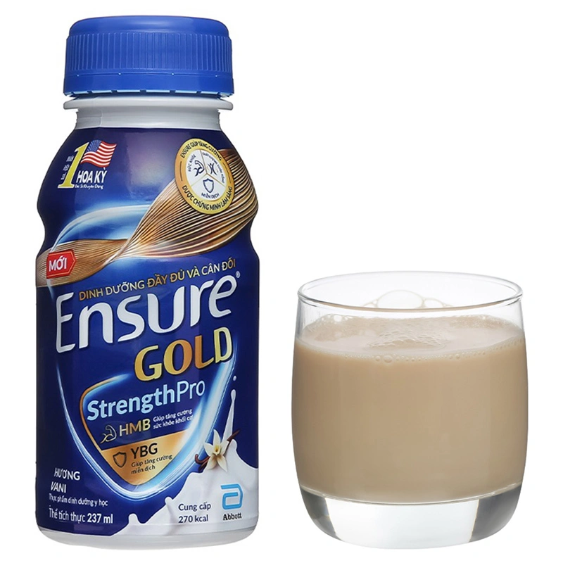 Lốc 6 chai sữa bột người lớn pha sẵn Ensure Gold hương vani 237 ml 5