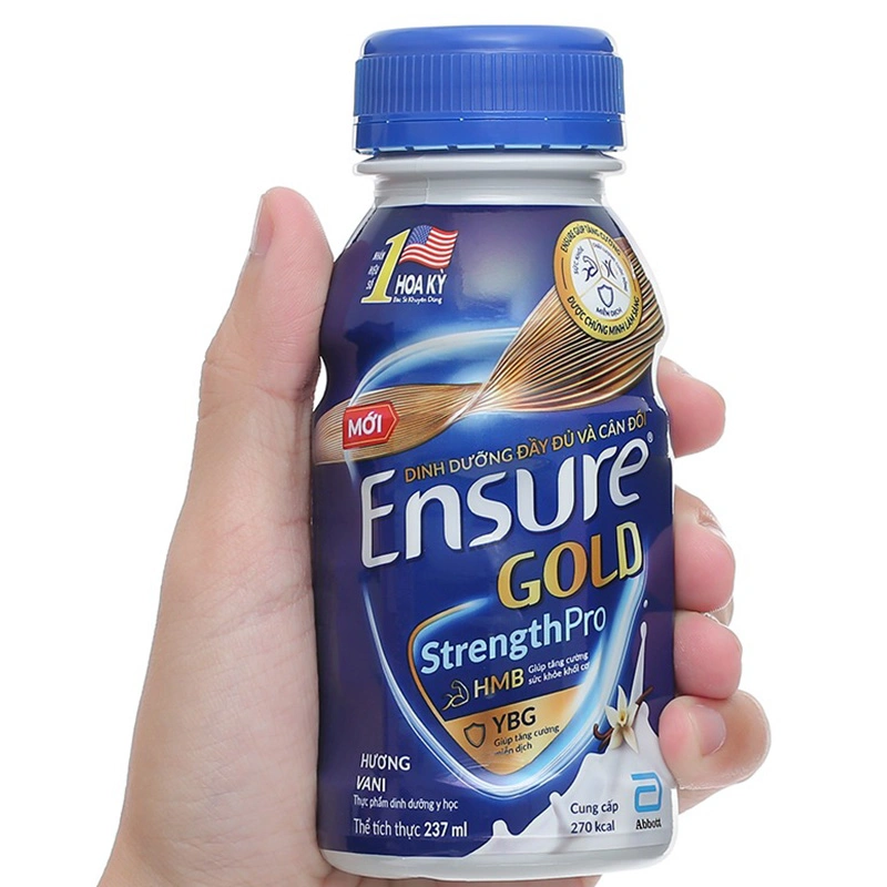 Lốc 6 chai sữa bột người lớn pha sẵn Ensure Gold hương vani 237 ml 12