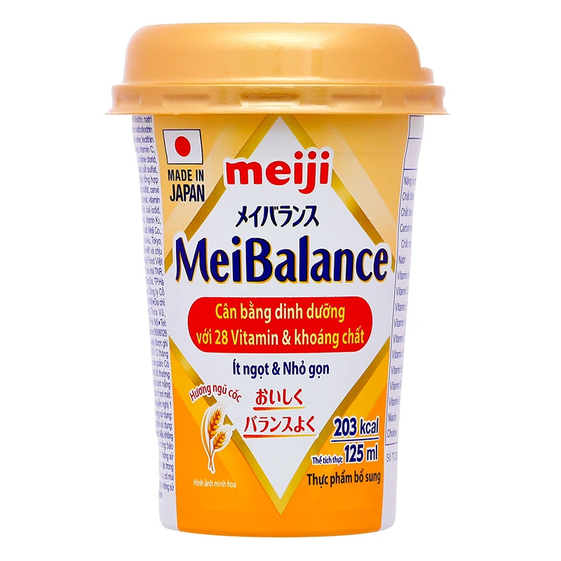 Thùng 24 hộp thực phẩm bổ sung Meiji MeiBalance hương ngũ cốc 125 ml dành cho người lớn - Giao bao bì ngẫu nhiên 26