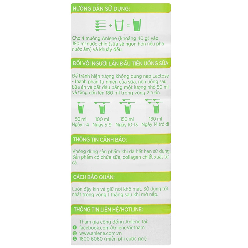 Combo 2 hộp sữa bột người lớn Anlene Gold 5X hương vani 800g 10