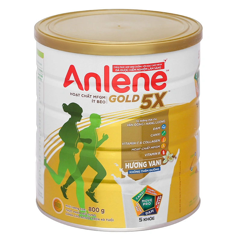 Combo 2 hộp sữa bột người lớn Anlene Gold 5X hương vani 800g 2