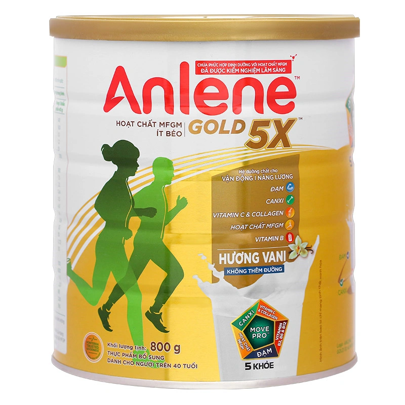 Combo 2 hộp sữa bột người lớn Anlene Gold 5X hương vani 800g 3
