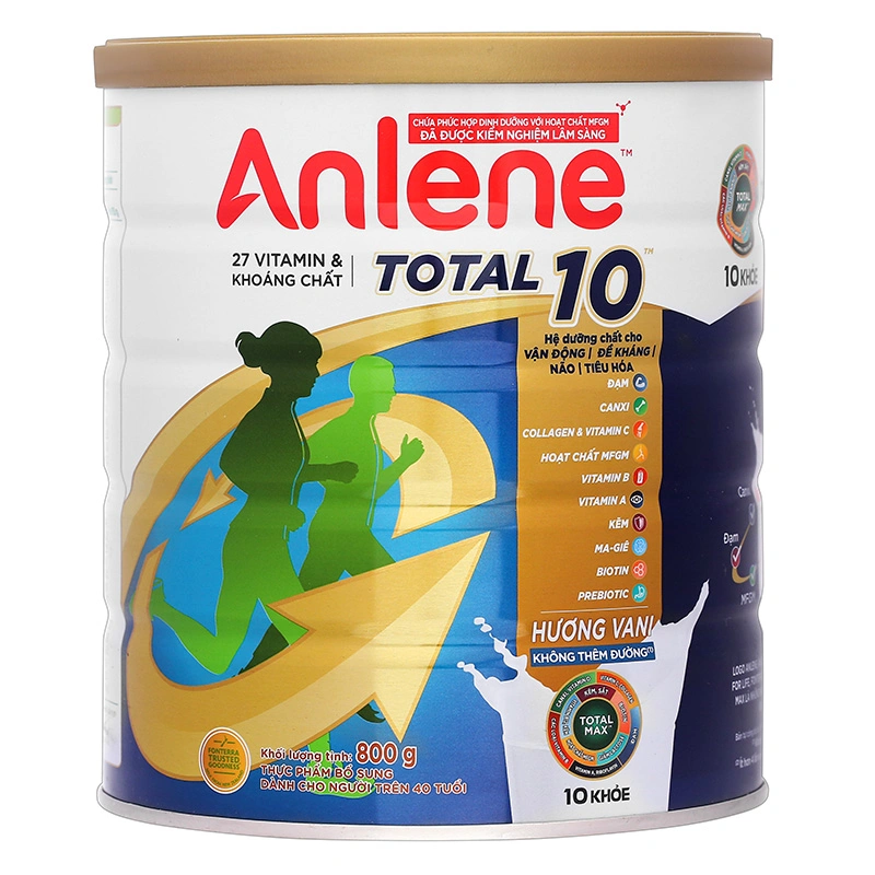 Combo 2 hộp sữa bột người lớn Anlene Total 10 hương vani 800g 3