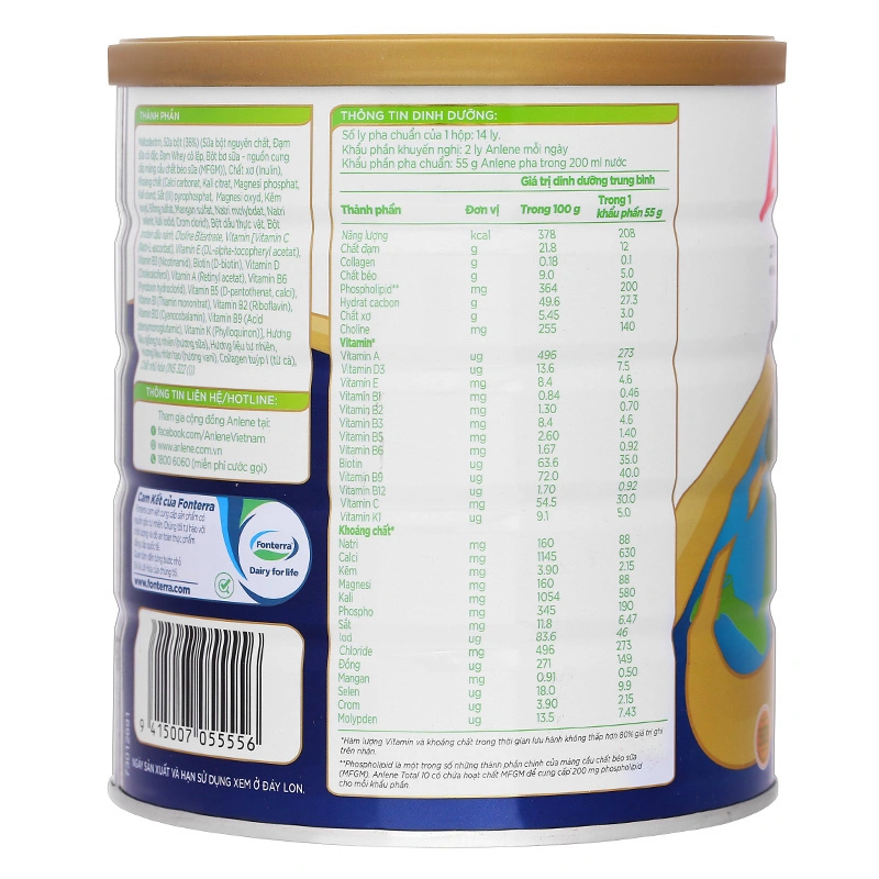 Combo 2 hộp sữa bột người lớn Anlene Total 10 hương vani 800g 6