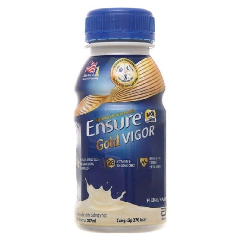 Thùng 24 chai sữa bột người lớn pha sẵn Ensure Gold Vigor hương vani 237 ml 5