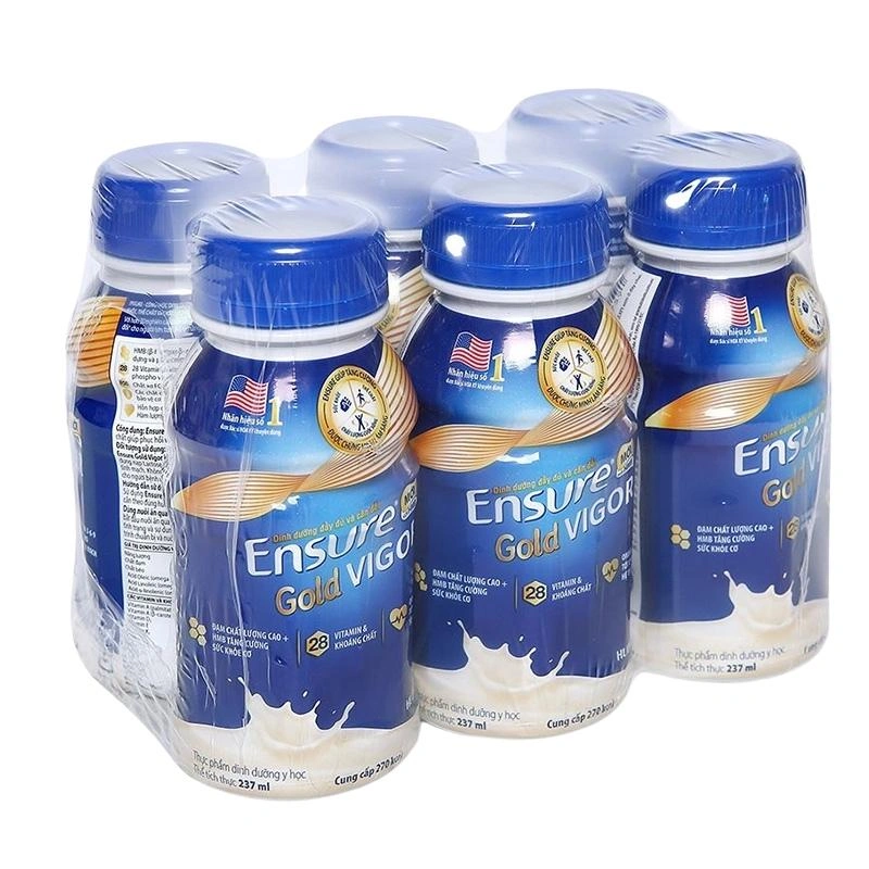 Thùng 24 chai sữa bột người lớn pha sẵn Ensure Gold Vigor hương vani 237 ml 3