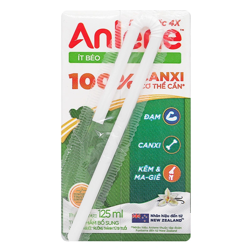 Lốc 4 hộp sữa bột người lớn pha sẵn Anlene Đậm Đặc 4X hương vani 125 ml 7