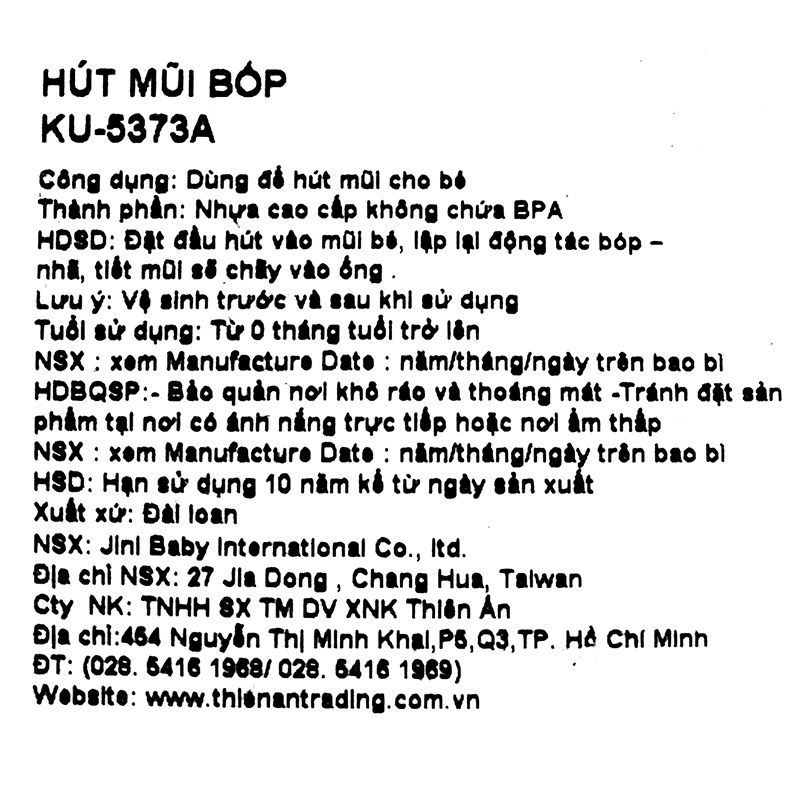 Dụng cụ hút mũi KuKu KU5373A dạng bóp có nắp đậy - Màu ngẫu nhiên 3