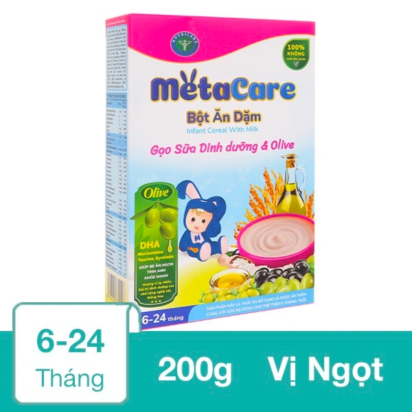 Bột ăn dặm MetaCare gạo sữa dinh dưỡng & olive hộp 200g (6 - 24 tháng) 1