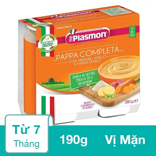 Lốc 2 hũ bột ăn dặm Plasmon rau củ, thịt bê và bột gạo 190g (từ 6 tháng) 1