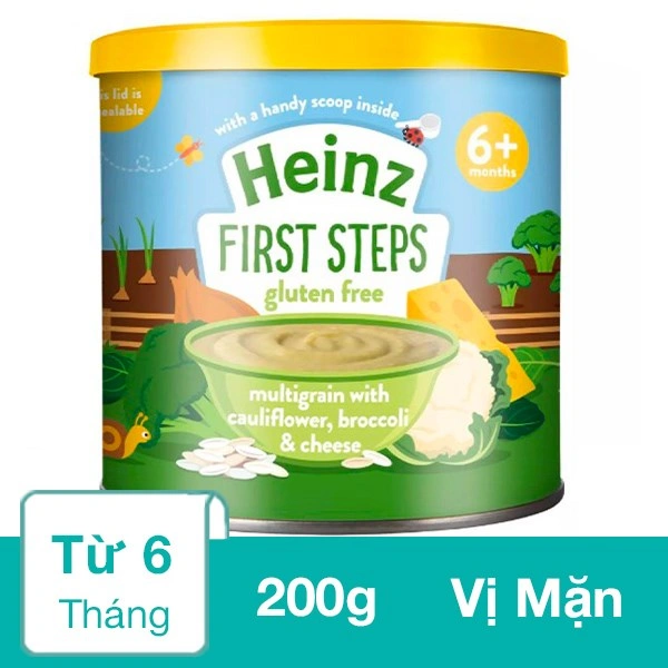 Bột ăn dặm Heinz gạo, rau củ lon 200g (từ 6 tháng) 3