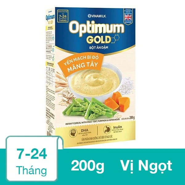Bột ăn dặm Optimum Gold yến mạch, cá hồi và rau xanh hộp 200g (7 - 24 tháng) 3