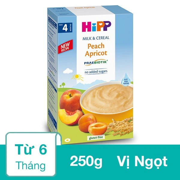 Bột ăn dặm khởi đầu HiPP sữa, ngũ cốc hộp 250g (từ 6 tháng) 6