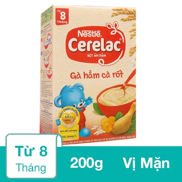 Bột ăn dặm Nestlé Cerelac gạo, trái cây hỗn hợp hộp 200g (từ 6 tháng) 14