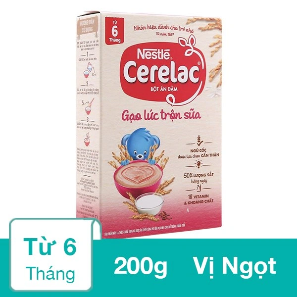 Bột ăn dặm Nestlé Cerelac gạo, trái cây hỗn hợp hộp 200g (từ 6 tháng) 10