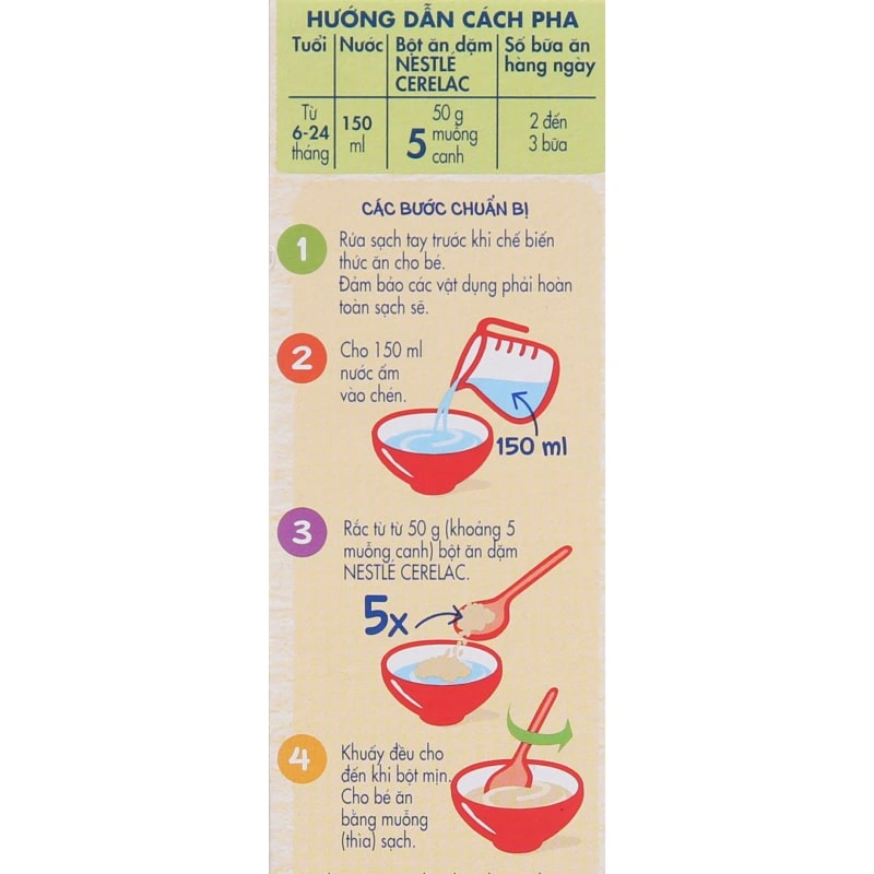 Bột ăn dặm Nestlé Cerelac gạo, trái cây hỗn hợp hộp 200g (từ 6 tháng) 4