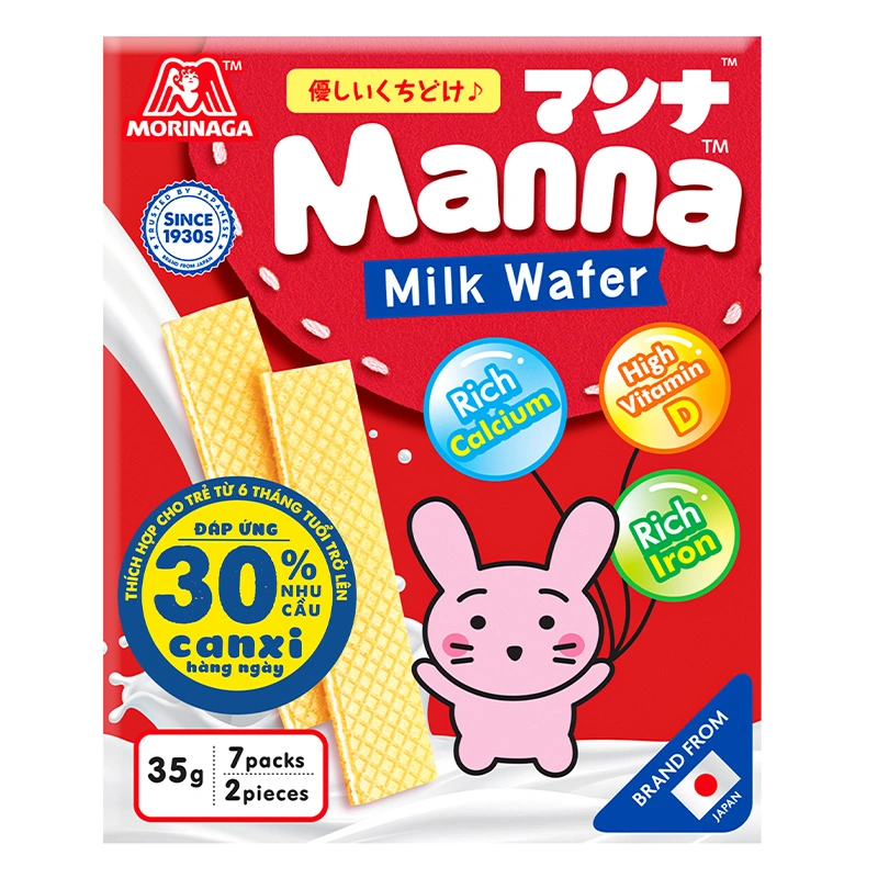 Bánh xốp ăn dặm Manna vị sữa hộp 35g (từ 6 tháng) 2