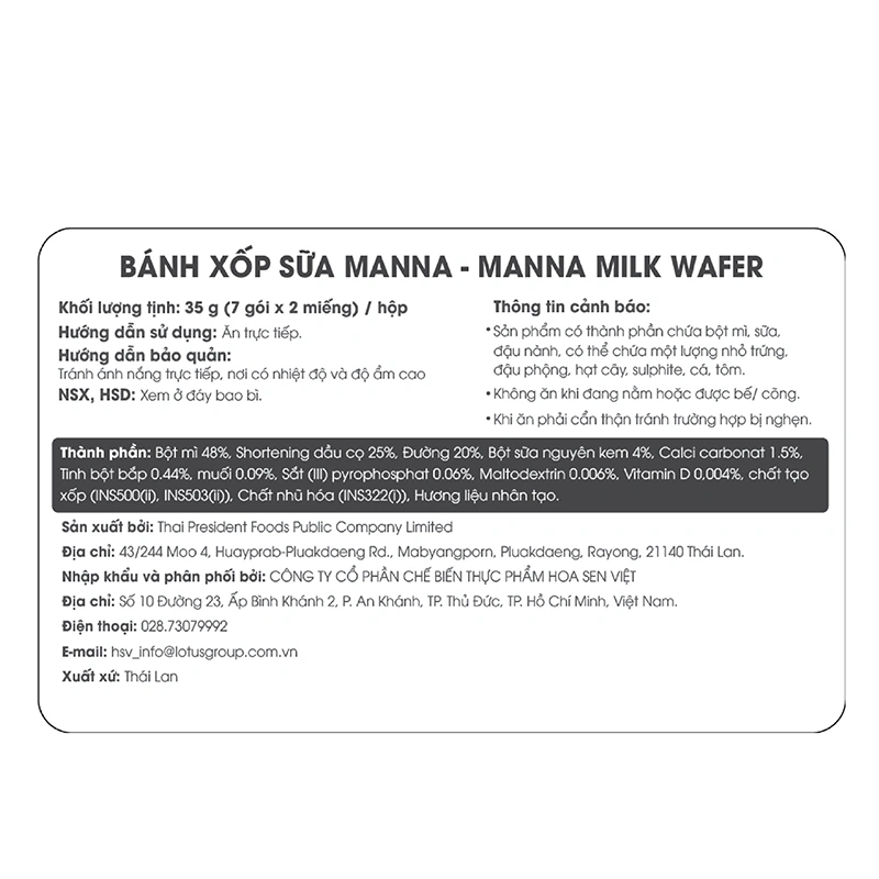 Bánh xốp ăn dặm Manna vị sữa hộp 35g (từ 6 tháng) 4